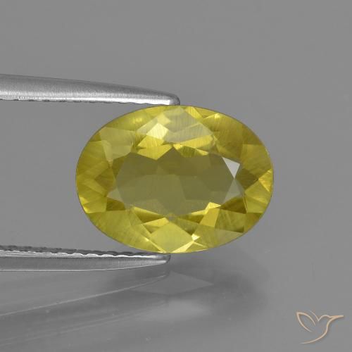 2.59ct Natural Amarillo piña Apatito, Ovalada, VS