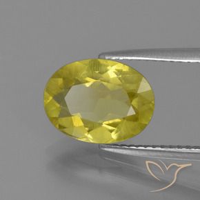 Apatito Amarillo piña natural de 2.59 ct, Ovalada, VS
