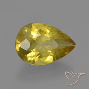 Apatito Amarillo medio natural de 3.46 ct, En forma de pera, VS