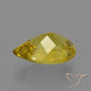 Apatito Amarillo medio natural de 3.46 ct, En forma de pera, VS