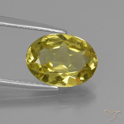 2.33ct Natural Amarillo medio Apatito, Ovalada, VS