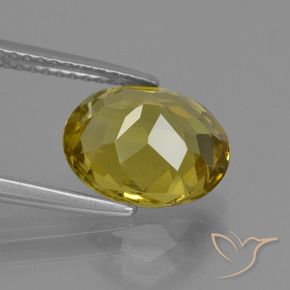 Apatito Amarillo otoño natural de 3.31 ct, Ovalada, VS