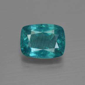Apatito Vivid Bluish Green natural de 3.61 ct, Corte Cojín, VS