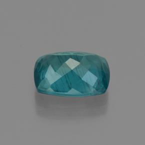 Apatito Vivid Bluish Green natural de 3.61 ct, Corte Cojín, VS
