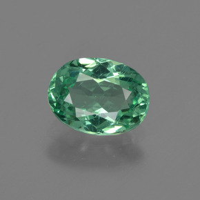 Apatita azul natural de 1,24 ct, corte óvalo, VS