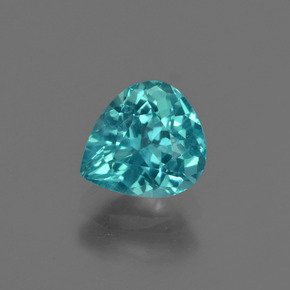 Apatita azul natural de 1,07 ct, en forma de pera, VS