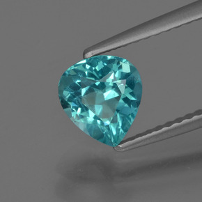 Apatita azul natural de 1,07 ct, en forma de pera, VS