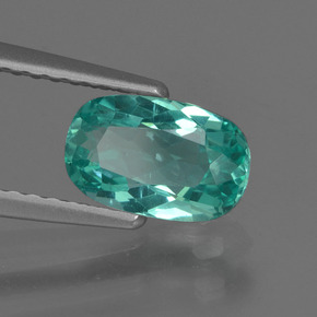 Apatita verde natural de 0,98 ct, corte óvalo, VS