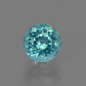 Apatita azul natural de 0,88 ct, corte redondo, VS