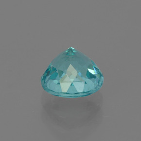 Apatita azul natural de 0,88 ct, corte redondo, VS
