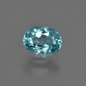 Apatita azul natural de 1,00 ct, corte óvalo, VVS-VS