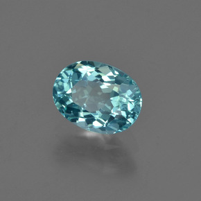 Apatita azul natural de 1,00 ct, corte óvalo, VVS-VS