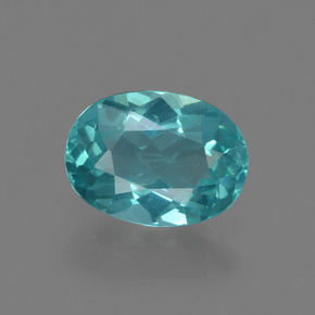 Apatito Azul verdoso natural de 1.12 ct, Corte Óvalo, VS