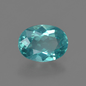 Apatito Azul verdoso natural de 1.12 ct, Corte Óvalo, VS