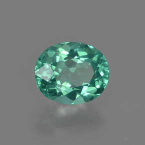 Apatita verde natural de 1,12 ct, corte óvalo, VVS-VS