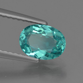 Apatita azul natural de 1,14 ct, corte óvalo, VVS-VS