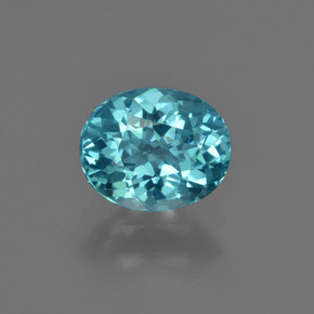 Apatita azul natural de 1,27 ct, corte óvalo, VS