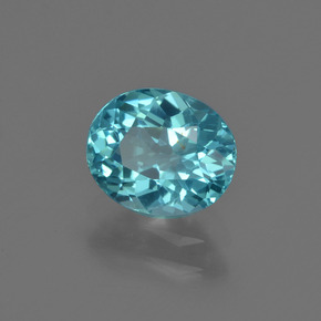 Apatita azul natural de 1,27 ct, corte óvalo, VS
