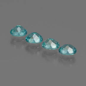 Gemas de apatita azul natural de  ct, corte óvalo, VS