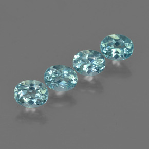 Gemas de apatita azul natural de  ct, corte óvalo, VS