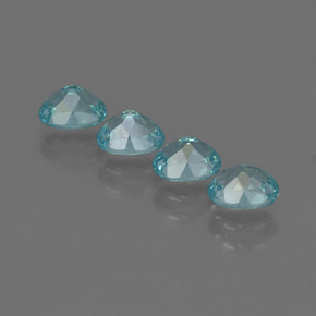 Gemas de apatita azul natural de  ct, corte óvalo, VS