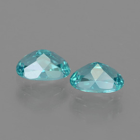 Gemas de apatita azul natural de  ct, corte óvalo, VS