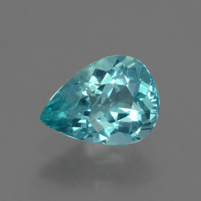 Apatita azul natural de 1,11 ct, en forma de pera, VS