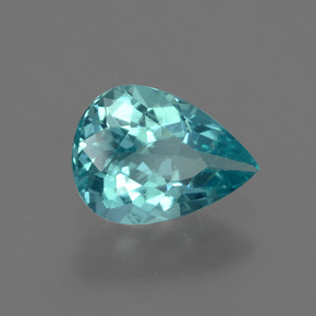 Apatita azul natural de 1,11 ct, en forma de pera, VS