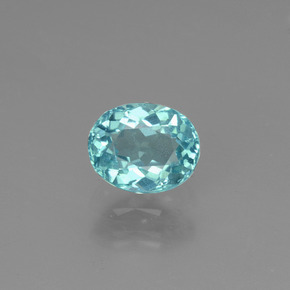 Apatita turquesa natural de 1,09 ct, corte óvalo, VS