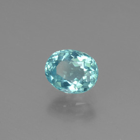 Apatita turquesa natural de 1,09 ct, corte óvalo, VS