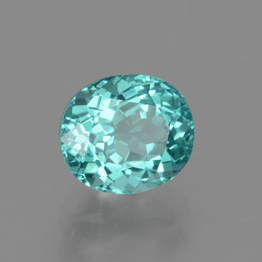 Apatito Azul verdoso natural de 1.39 ct, Corte Óvalo, VS
