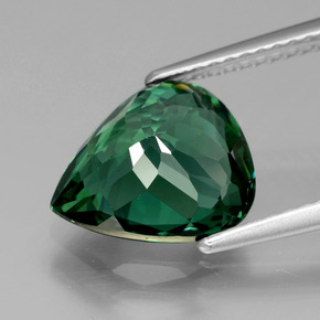 Apatita verde natural de 3,23 ct, en forma de pera, VS