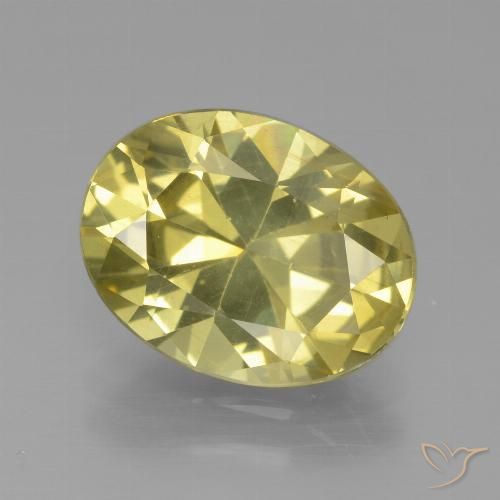 4.13ct Natural Amarillo medio Apatito, Ovalada, VS