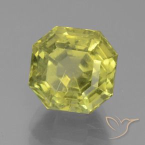 Apatito Amarillo limón natural de 6.95 ct, Corte Octágono / Esmeralda, VS