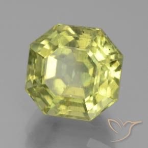 Apatito Amarillo limón natural de 8.29 ct, Corte Octágono / Esmeralda, VS