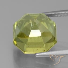 Apatito Amarillo limón natural de 8.29 ct, Corte Octágono / Esmeralda, VS