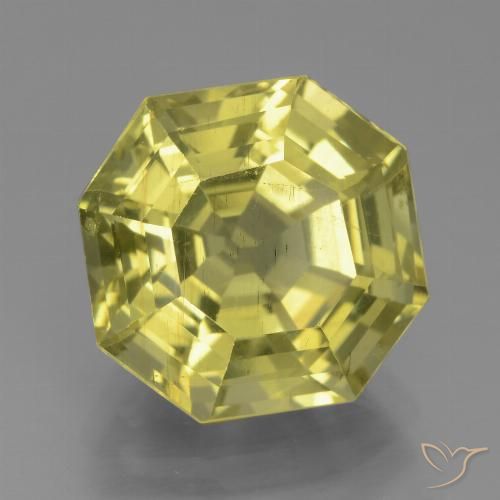 7.08ct Natural Amarillo maíz claro Apatito, corte esmeralda, VS