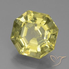 Apatito Amarillo maíz claro natural de 7.08 ct, Corte Octágono / Esmeralda, VS