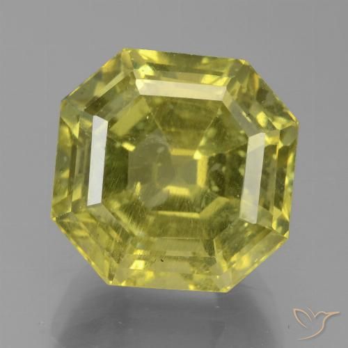 9.42ct Natural Amarillo medio Apatito, corte esmeralda, VS