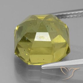 Apatito Amarillo medio natural de 9.42 ct, Corte Octágono / Esmeralda, VS