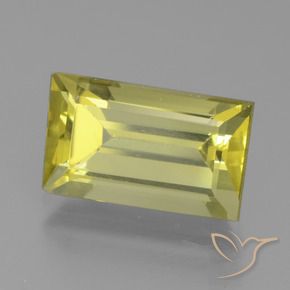 Apatito Amarillo claro natural de 4.94 ct, Corte Baguette, VS