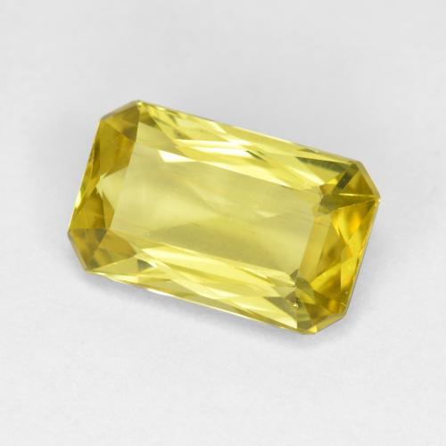 Apatito Amarillo amarronado natural de 2.45 ct, corte esmeralda, VVS-VS
