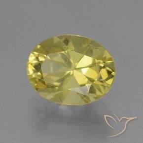 Apatito Amarillo pálido natural de 2.54 ct, Ovalada, VS