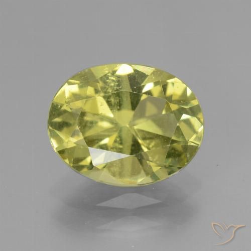 2.37ct Natural Amarillo verdoso Apatito, Ovalada, VS