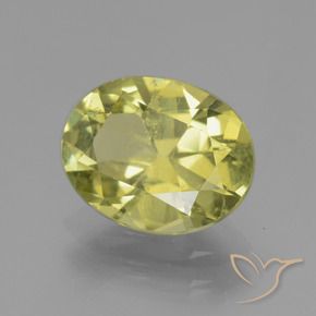 Apatito Amarillo verdoso natural de 2.37 ct, Ovalada, VS