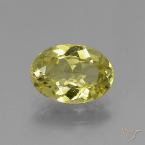 Apatita amarillo natural de 1,49 ct, corte óvalo, VS