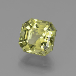 Apatita verde natural de 3,43 ct, corte esmeralda, VS