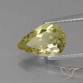 Apatito Amarillo crema pálido natural de 1.95 ct, En forma de pera, VS