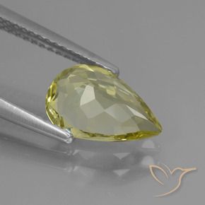 Apatito Amarillo crema pálido natural de 1.95 ct, En forma de pera, VS