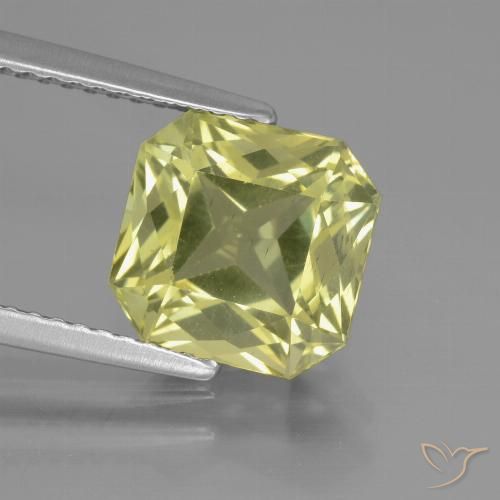 3.67ct Natural Amarillo verdoso Apatito, corte esmeralda, VS